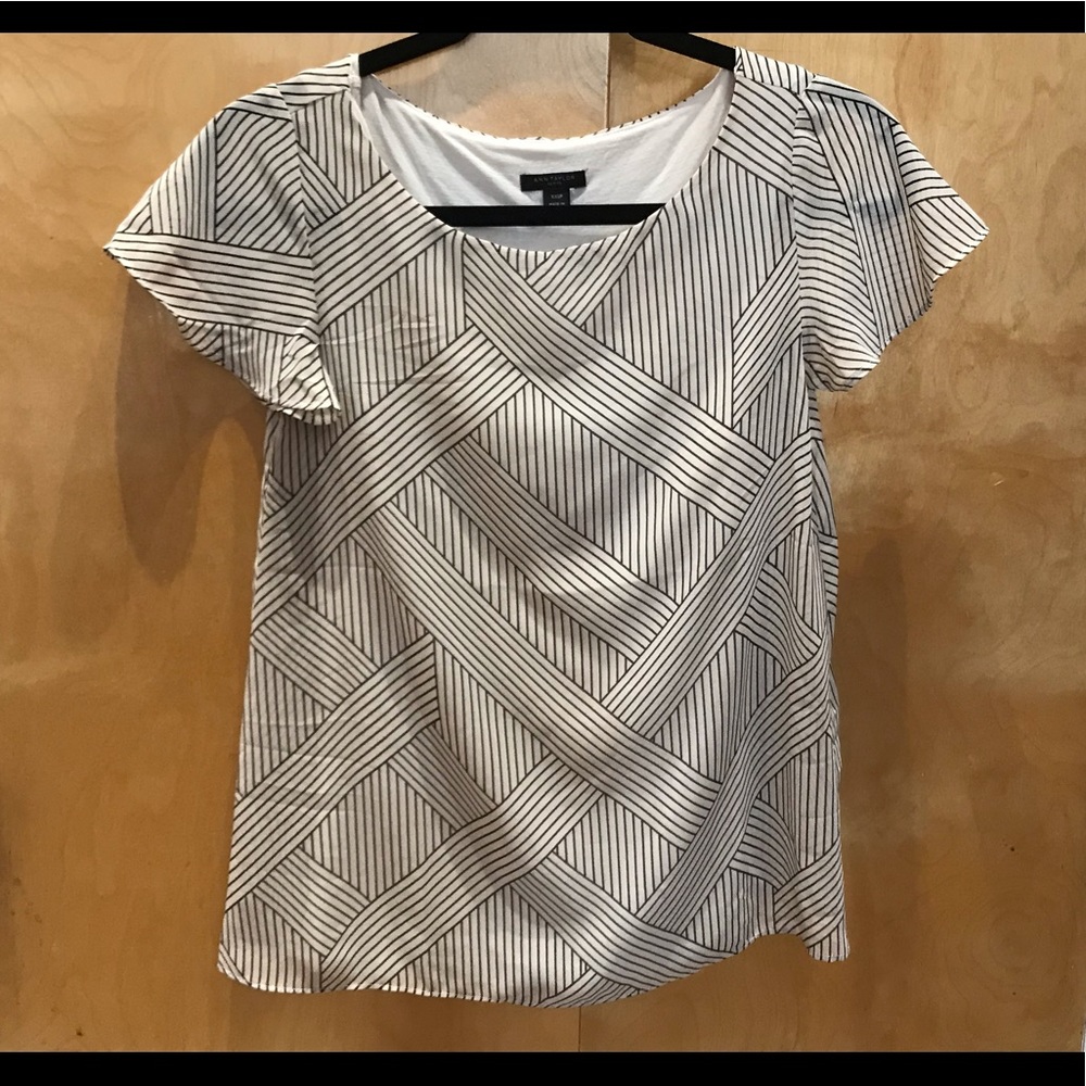 Black and white blouse